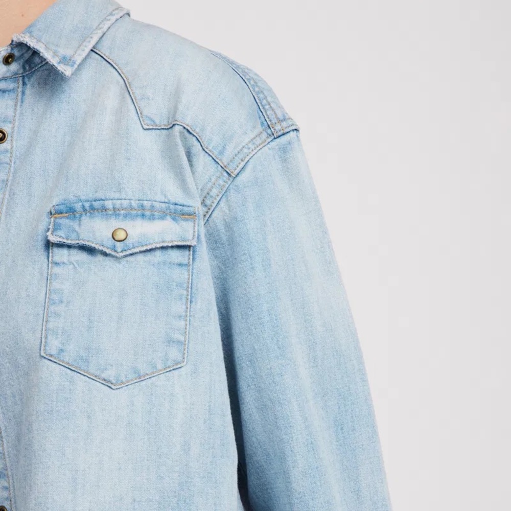AllSaints Cropped Cannon Shirt - Picture 4 of 5